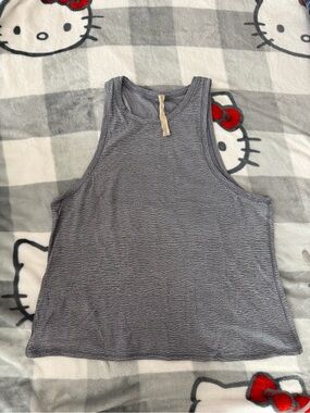 lululemon athletica Gray Ribbed Tank Top
